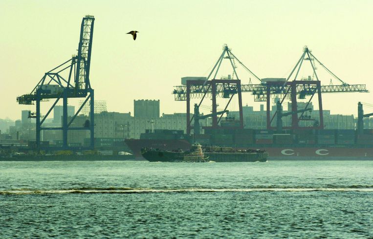 The Red Hook Container Terminal in the B