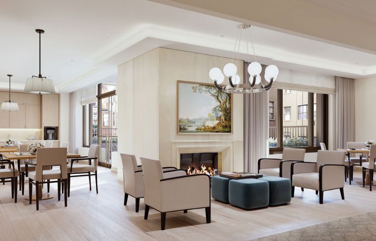 Many floors will have their own living and dining areas.