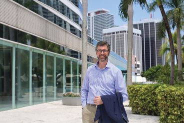 Angelo Bianco in Miami in September, outside of one of CP Group's many South Florida properties. 