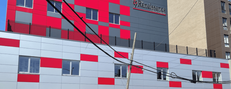 A 2022 rendering of the school at 45-20 83rd Street.