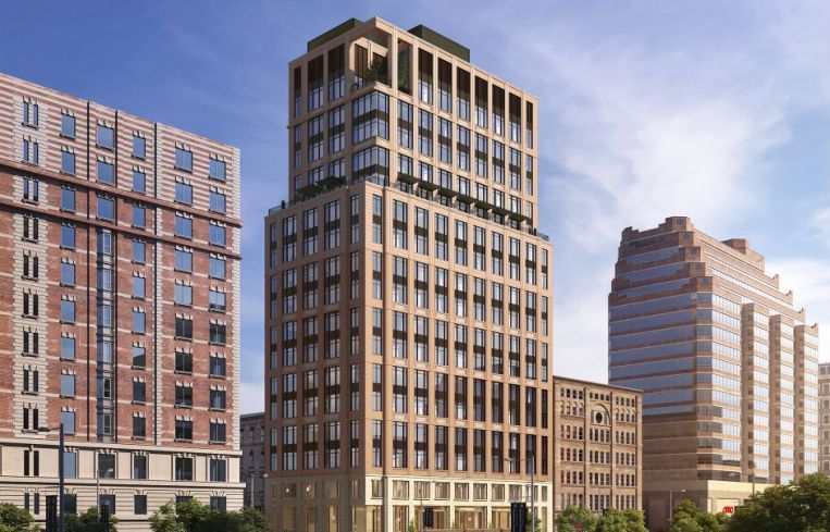 The exterior of the Apsley aims to mesh with the Upper West Side.