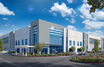 A rendering for a planned warehouse development at 27260 Meines Street in Highland, Calif. 