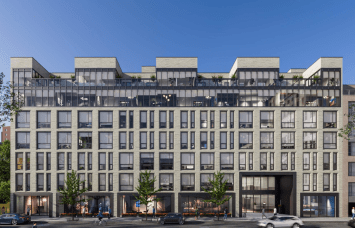 A rendering forChess Builders' planned multifamily project at 218 Front Street in Brooklyn. 