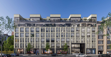 A rendering forChess Builders' planned multifamily project at 218 Front Street in Brooklyn. 