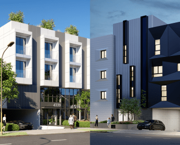 The development calls for two four-story structures at 4339 and 4367 Berryman Avenue.