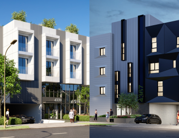 The development calls for two four-story structures at 4339 and 4367 Berryman Avenue.