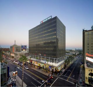 The office building at 6922 Hollywood Boulevard is known for the Trailer Park logo on top signifying Trailer Park Group’s 103,000-square-foot lease.