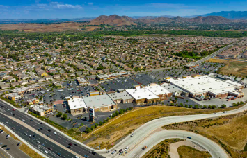 The shopping center was built in 2007 on 27.8 acres at 6237 Pats Ranch Road in Jurupa Valley, at Interstate 15 and Limonite Avenue.