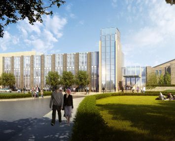 Fordham University recently completed construction on the first phase of its new McShane Campus Center, which includes student lounges, a church-like event space, a new cafeteria, a new fitness center and a long atrium that links different pieces of the project together.