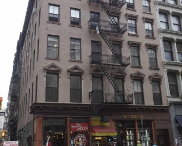 The short, five-story building in TriBeCa at 381 Broadway.