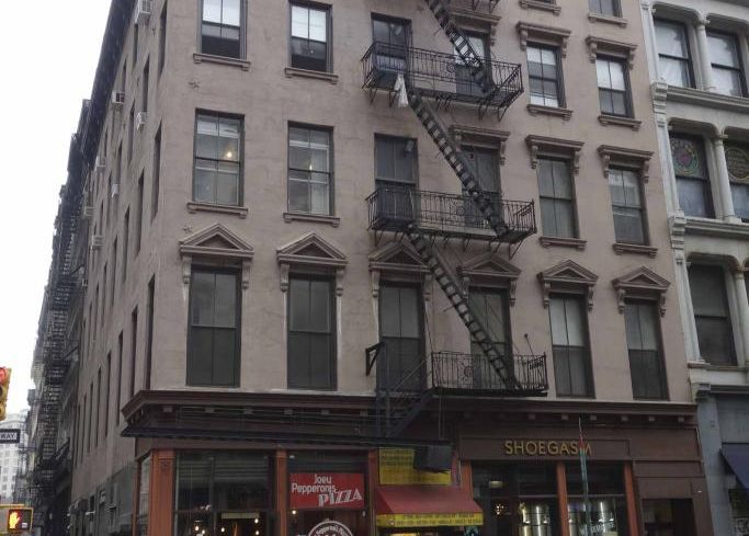 The short, five-story building in TriBeCa at 381 Broadway.