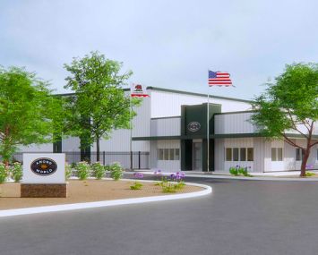 A rendering for the planned Origo Cold Storage facility in Madera, Calif.