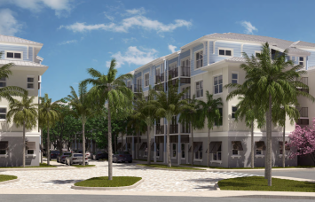 A rendering for the planned Central Parkway Lofts project in Stuart, Fla. 
