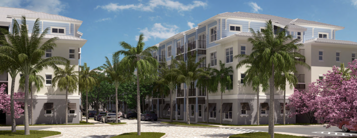 A rendering for the planned Central Parkway Lofts project in Stuart, Fla. 