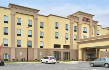 The 86-key Hampton Inn & Suites in Shelby, N.C was one of the CMBS properties auctioned off in the third quarter. 