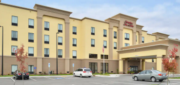 The 86-key Hampton Inn & Suites in Shelby, N.C was one of the CMBS properties auctioned off in the third quarter. 