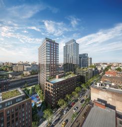 595 Dean Street's two towers will contain nearly 800 apartments, along with a massive Chelsea Piers gym. 