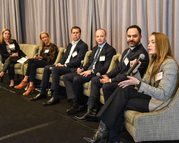 Amanda Gray, associate director of capital markets at Invesco Real Estate, during Commercial Observer's seventh annual Fall Financing Forum at the St. Regis Hotel in New York.