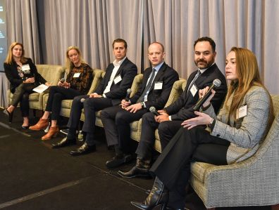Amanda Gray, associate director of capital markets at Invesco Real Estate, during Commercial Observer's seventh annual Fall Financing Forum at the St. Regis Hotel in New York. 