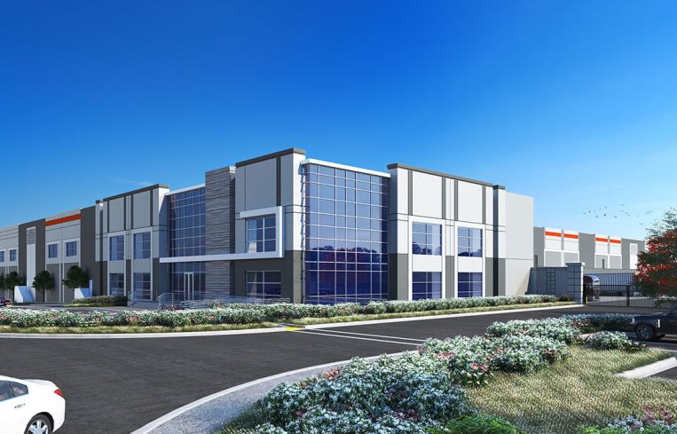 The business park will rise at Euclid Avenue and Merrill Avenue in Ontario.