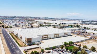 The 205,600-square-foot industrial building is fully leased to GPA Logistics at 100 Walnut Avenue in Perris, Calif.