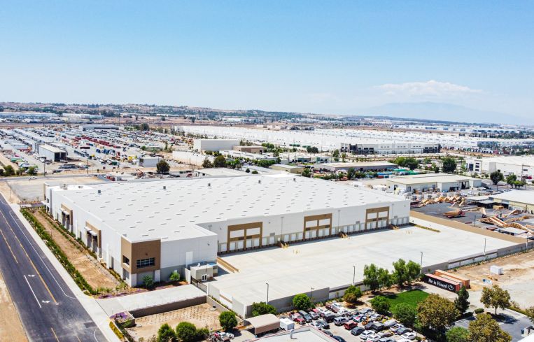 The 205,600-square-foot industrial building is fully leased to GPA Logistics at 100 Walnut Avenue in Perris, Calif.