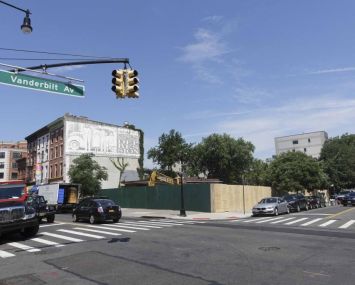 The empty lot at 134 Vanderbilt Avenue.