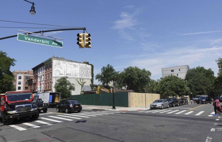 The empty lot at 134 Vanderbilt Avenue.