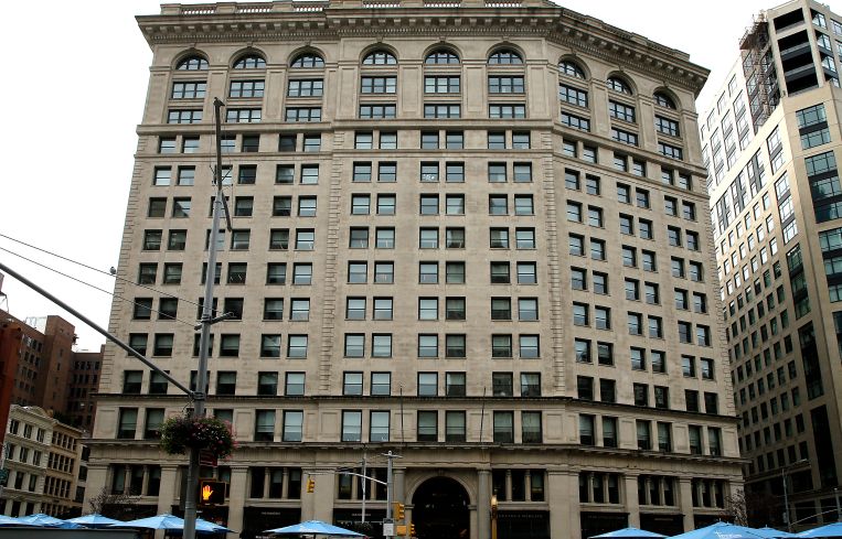 A 14-story office building in Manhattan.