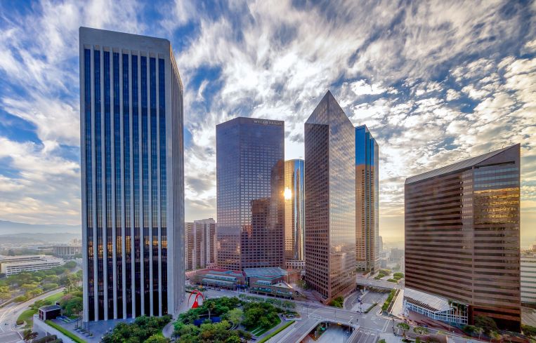 The Wells Fargo Center campus includes 2.4 million square feet between two Class A office towers.