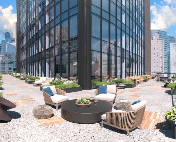 The 12th floor terrace at 825 Third Avenue.