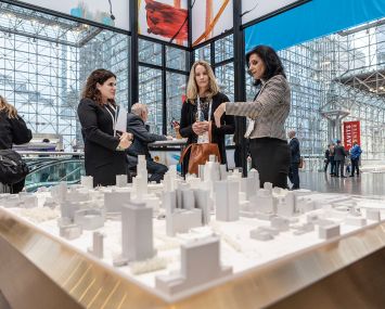 A model of Detroit is displayed at ICSC New York 2022. PHOTO: Marisa S. Cohen/for Commercial Observer