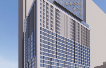 A rendering of 25 Water Street. 