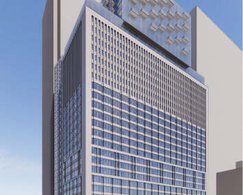 A rendering of 25 Water Street. 