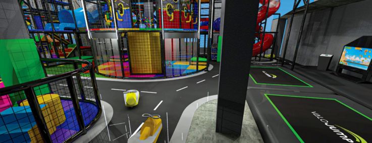 A rendering of the interior of the CompletePlayground at 30 Broad Street.