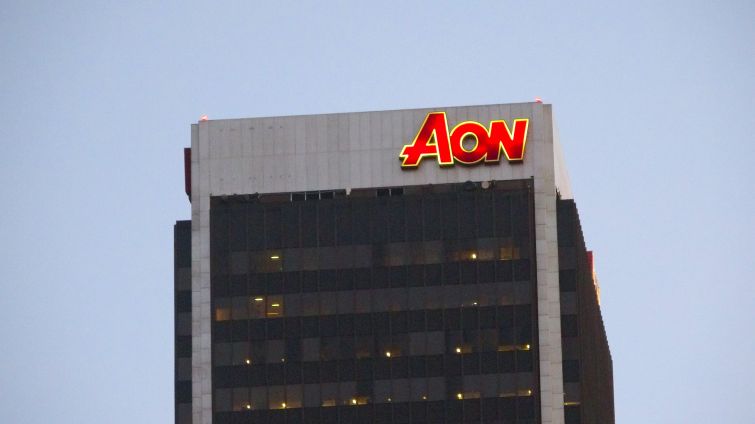 The AON building at 707 Wilshire Boulevard in Downtown Los Angeles.