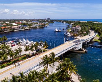 Hillsboro River Inlet bridge in Pompano Beach, Fla.