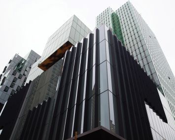 NYU's newly opened Paulson Center at Mercer and Bleecker streets will include faculty and student housing, a takeout dining option for students, rehearsal and practice spaces for musicians and performers, athletic facilities and classrooms.