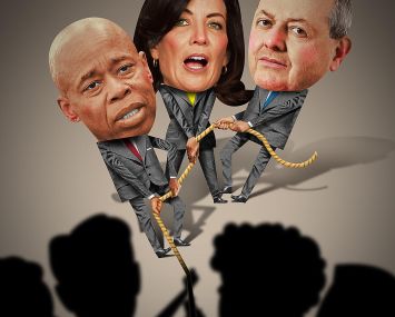 NYC Mayor Eric Adams, Gov. Kathy Hochul, and REBNY President James Whelan... working together?