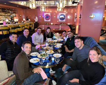 From left to right: Seth Grossman, Morgan Benmoshe, John Bianco, Kovi Elkus, Dorian, Don Aynesazan, David Oheb, Max Jacobson, Sarah Kuebler (not pictured, Jason Kahn)