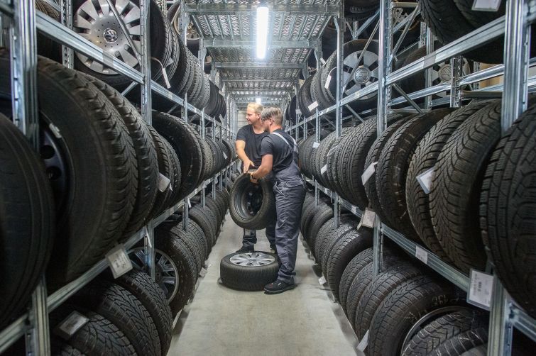 Tire distribution warehouse.