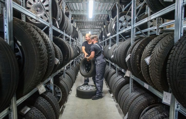 Tire distribution warehouse.