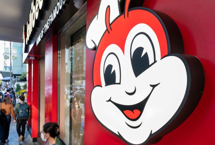 Filipino multinational chain of fast food Jollibee restaurant seen in Hong Kong.