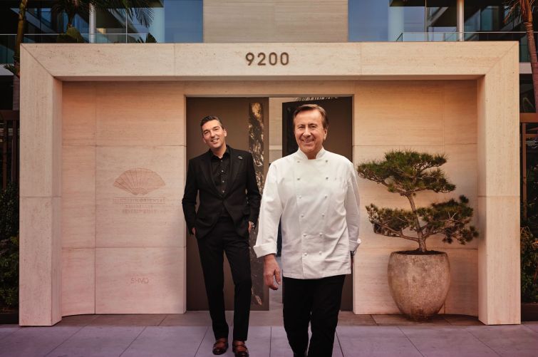 Chef and restaurateur Daniel Boulud, right, and Sebastien Silvestri, CEO of Boulud’s Dinex.