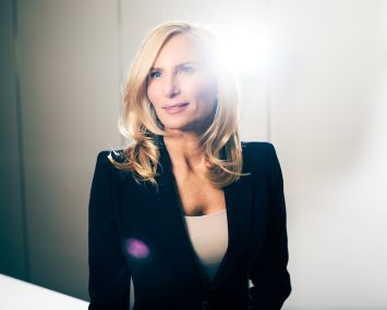 Lauren Hochfelder at Morgan Stanley's 1515 Broadway headquarters.