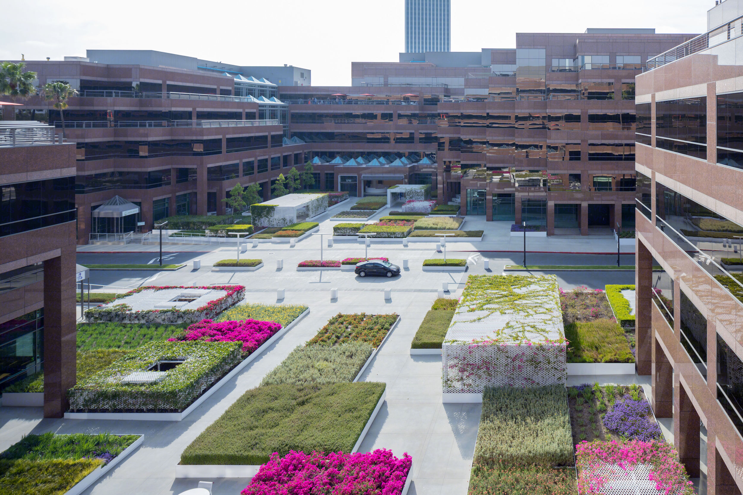 The two-building Class A campus at 5700-5750 Wilshire Boulevard.