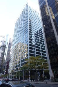 The exterior of the office tower at 88 Pine Street.