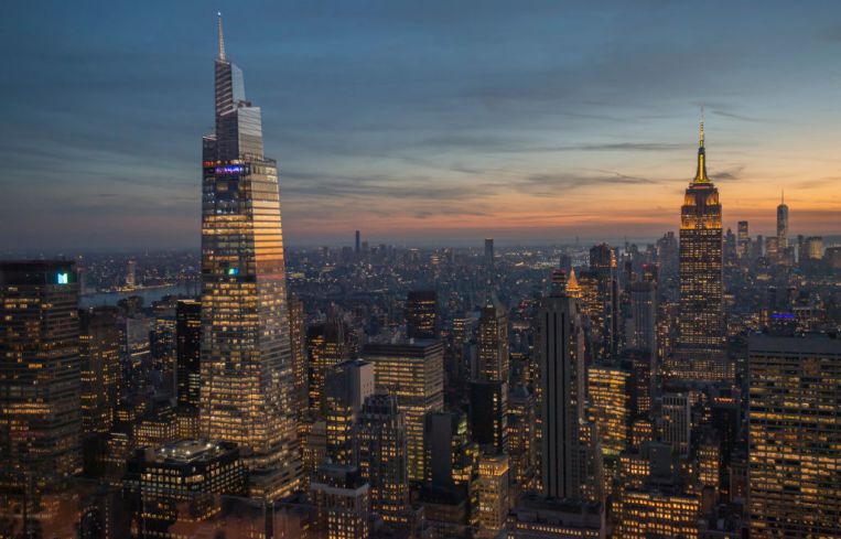 A view of New York City's office buildings.