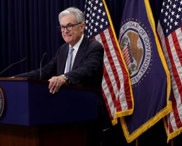 Federal Reserve Board Chairman Jerome Powell holds a news conference following a Federal Open Market Committee meeting at the Federal Reserve on March 22, 2023 in Washington, D.C/