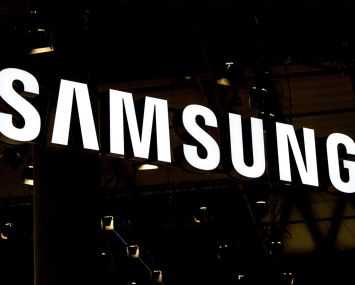 Samsung logo.